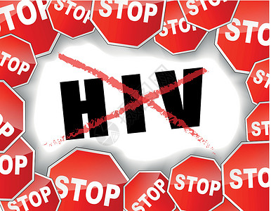 HIV病毒停止hiv 设置停止hiv 概念Name插画