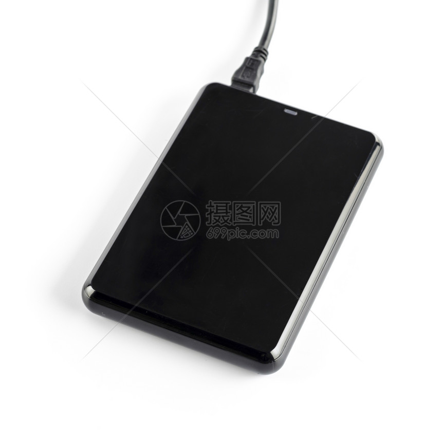 黑色外部硬盘数据网络技术白色电缆贮存驾驶电脑笔记本记忆图片
