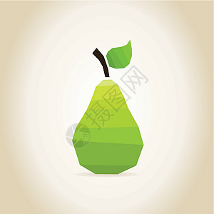 梨小吃插图营养食物植物叶子活力水果背景图片