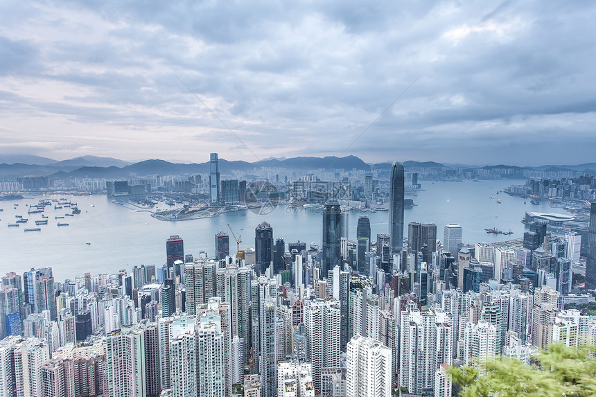 香港早晨经济港口建筑日出天际城市建筑学金融玻璃商业图片