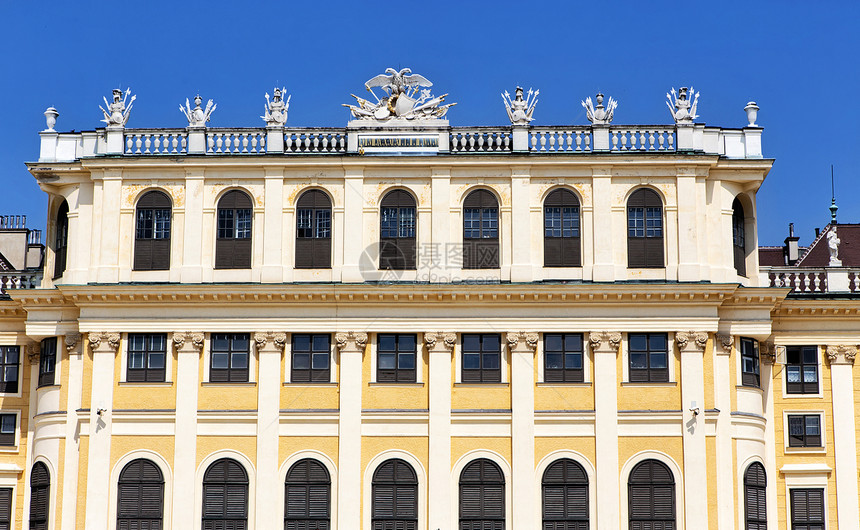 奥地利维也纳Schonbrunn宫殿首都遗产旅行历史性建筑学公园旅游世界住宅观光图片