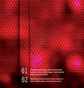 模糊的六边形马赛克红色模板背景图片