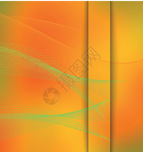 平滑网状海浪橙色和绿色加切橙子网络交易背景图片
