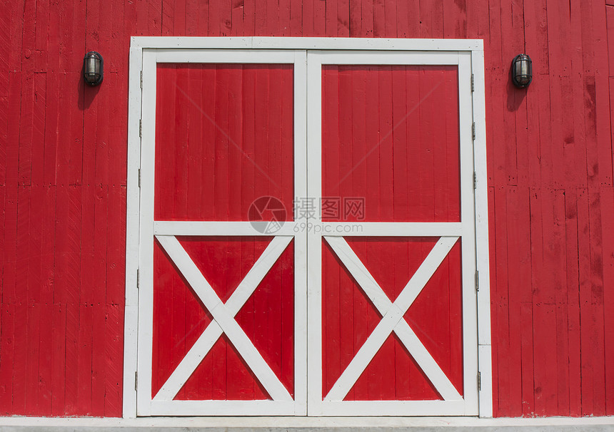 红门建筑风格小屋装饰建筑学出口金属门把手房子木板图片