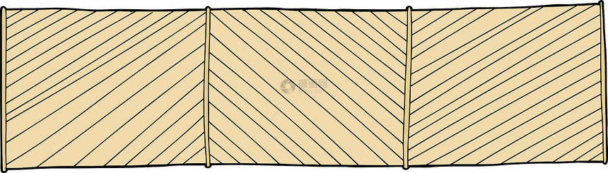 木栅边界手绘倾斜分割安全栅栏草图卡通片涂鸦木头图片