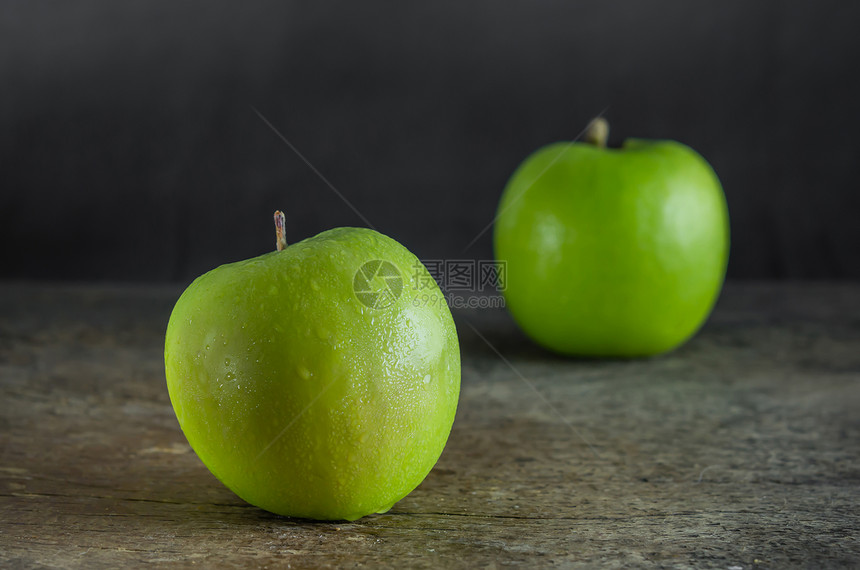 绿苹果食物黑色健康棕色绿色水果图片