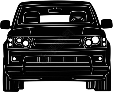 莱昂福特4x4 卡车剪影司机车辆怪物赛车艺术品旅行运动轮子免版税汽车设计图片