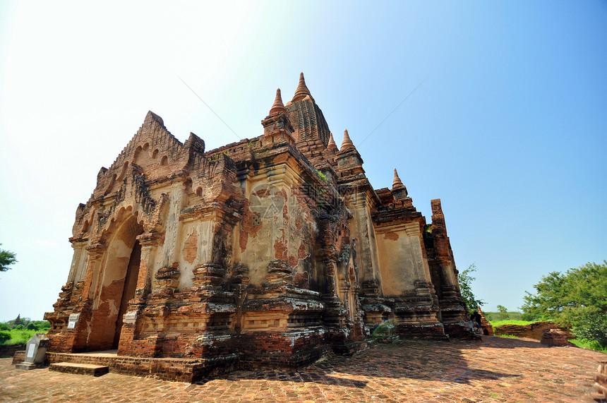 缅甸巴甘的希蒂洛明洛寺庙避难所城市王朝异教徒天空历史文化遗产神社艺术图片