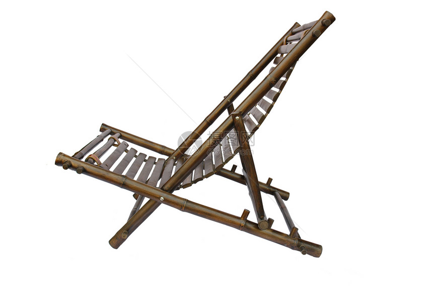 竹子休息椅隔绝海滩闲暇椅子阳台停留花园长椅木头娱乐座位图片