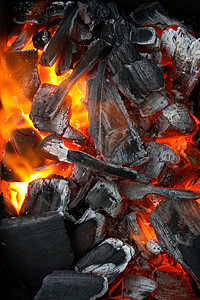 燃烧木营火家庭日志燃烧木头火盆篝火煤炭壁炉背景图片