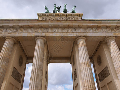 勃兰登堡柏林建筑学入口通道地标背景图片