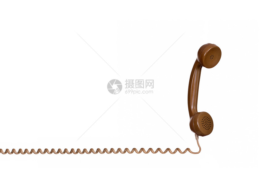 旧电话耳机服务白色绳索盘子办公室电子产品电讯听筒讲话拨号图片
