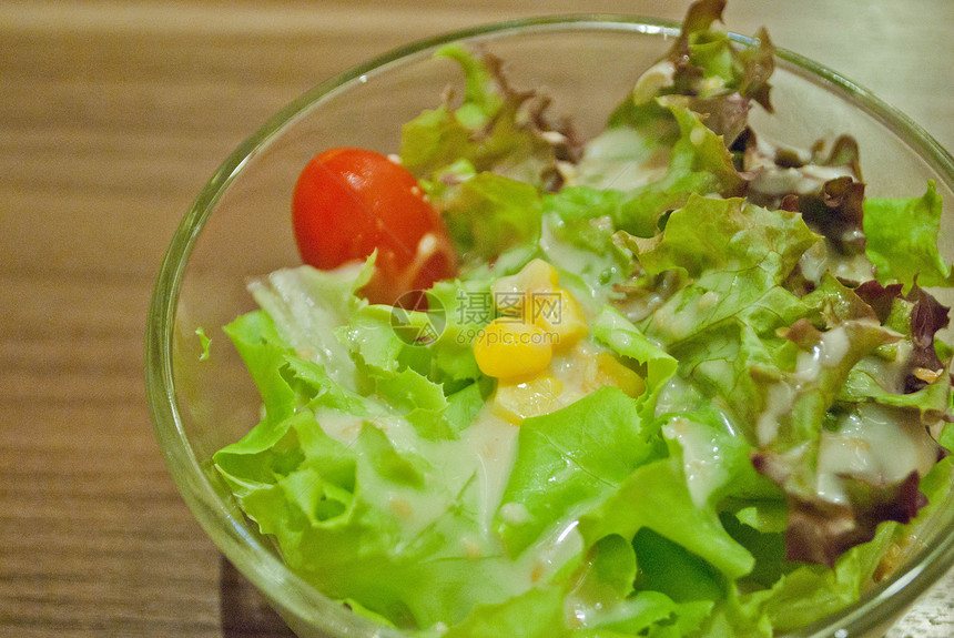 蔬菜沙拉食物叶子饮食红色绿色食品玻璃营养图片