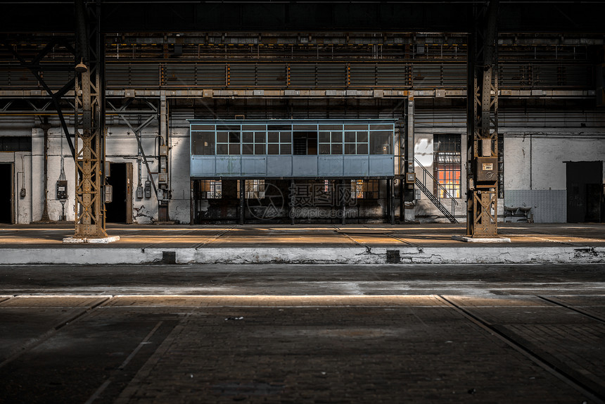 旧工厂的工业内地仓库大厅建筑学地面建造金属建筑图片