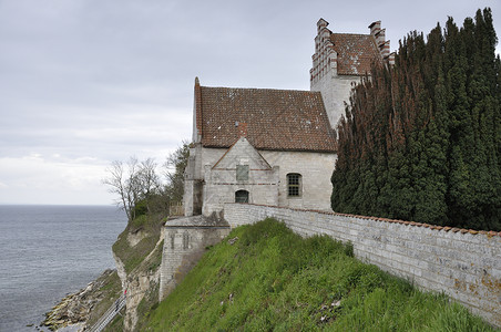 Stevns悬崖教堂教会高清图片