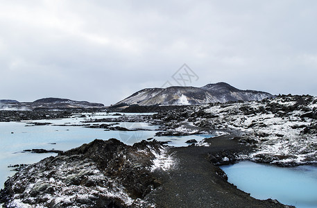 火山作用冬天白色的高清图片