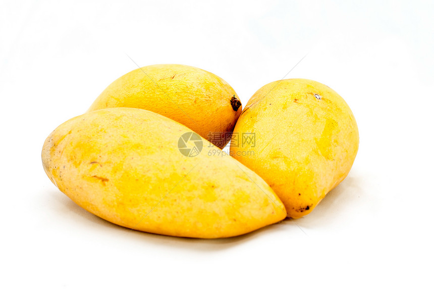 新鲜芒果杂货小吃饮食热带水果生活黄色绿色食物白色图片