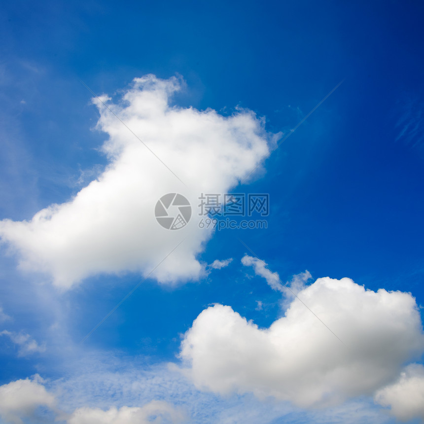 蓝色天空和白云风景白色阳光天气空气气象图片