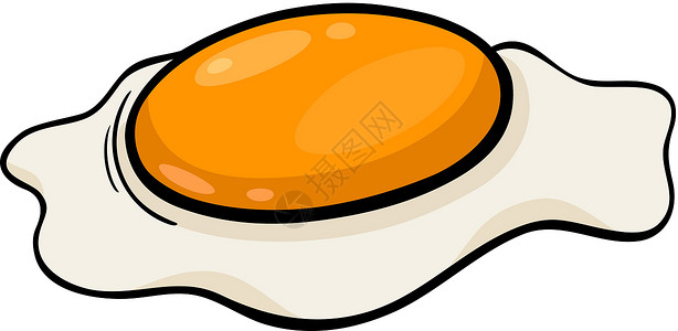 poached 鸡蛋漫画插图背景图片