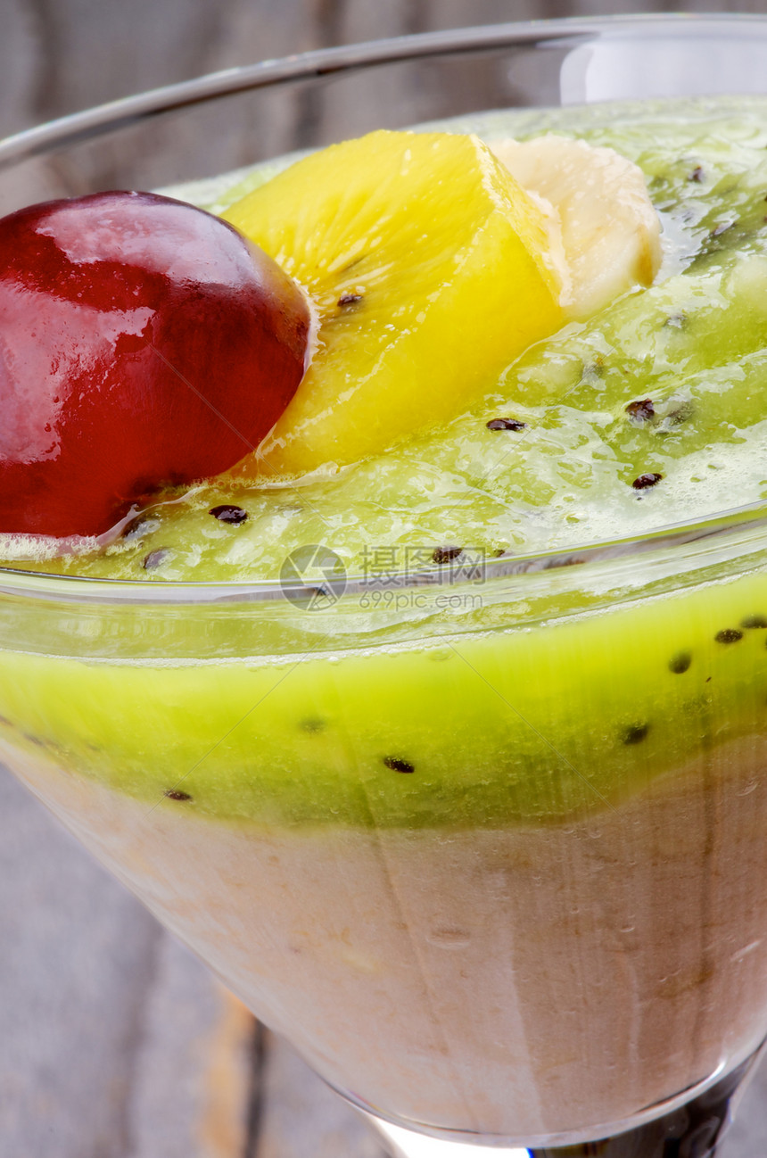 滑盘猕猴桃食物混合健康饮食甜点饮食玻璃绿色素食甜食图片
