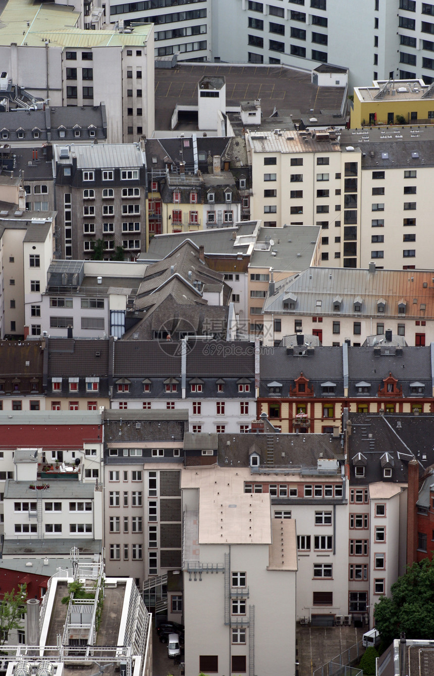 美因法兰克福鸟瞰图观光公寓天际城市天线建筑学房子摩天大楼场景图片