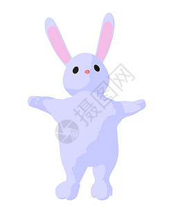 白兔兔子艺术说明宝宝香椿剪影卡通片艺术品插图剪贴小兔子背景图片
