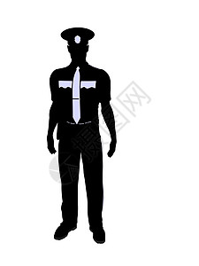 男警官 I 说明Silhouette徽章巡逻员法律剪影警察艺术城市插图部门男人背景