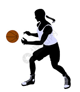 胯下运球剪影非洲裔美国篮球运动员 I 说明 Silhouette棕球男人运动团队剪影插图男性男生背景