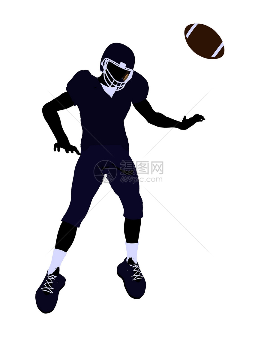 男性足球运动员 I 演示 Silhouette运动头盔足球服协会玩家男人猪皮消遣门柱橄榄球图片
