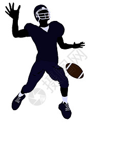 男性足球运动员 I 演示 Silhouette消遣玩家协会剪影足球服橄榄球男人插图门柱猪皮背景图片