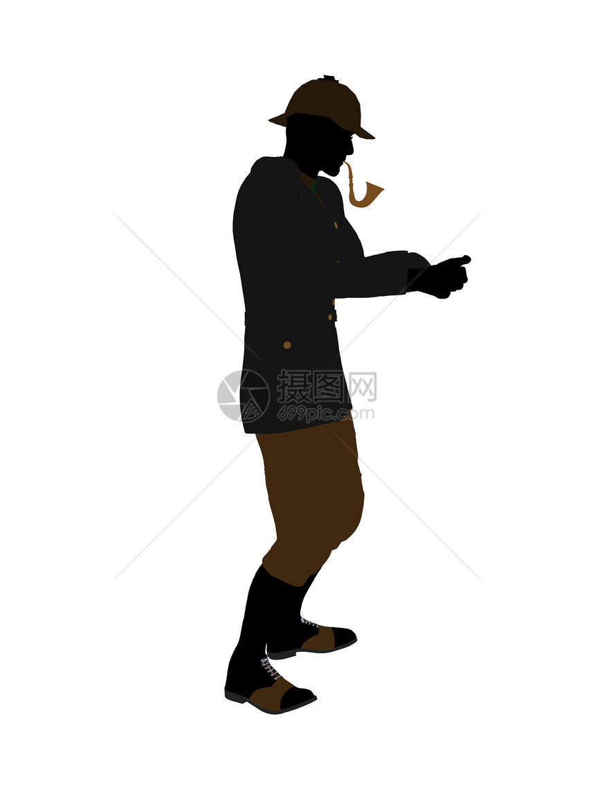 英国绅士先生 I 说明 Silhouette插图男人管道剪影男性烟草英语贵族图片