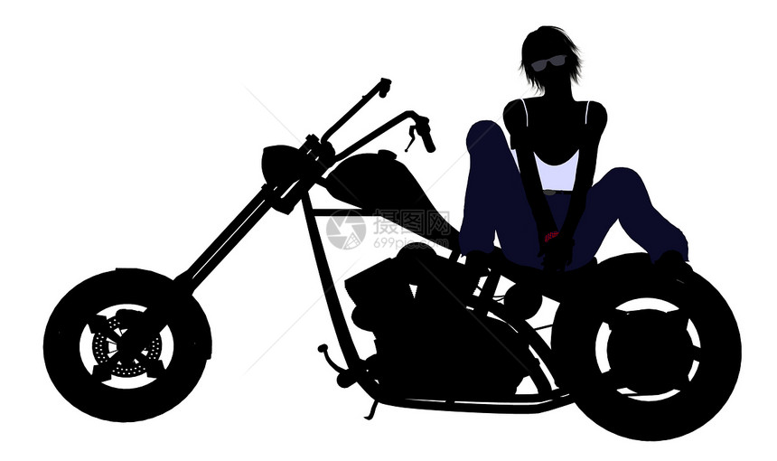 女性比克双轮女士菜刀耐力赛越野车插图摩托车自行车剪影图片