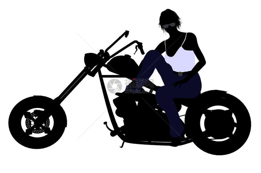 女性比克双轮自行车女士耐力赛摩托车菜刀剪影插图越野车图片