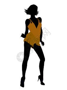 女性歌舞女郎剪影合唱排舞者舞曲踢踏舞者女士蹄子插图演员女孩芭蕾舞背景图片