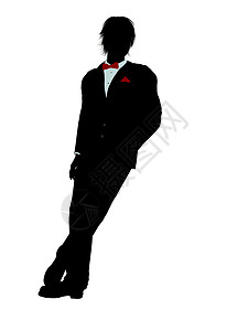 男人在特德多的休眠中正装插图晚宴燕尾服服装领带套装婚礼管理人员外套背景图片