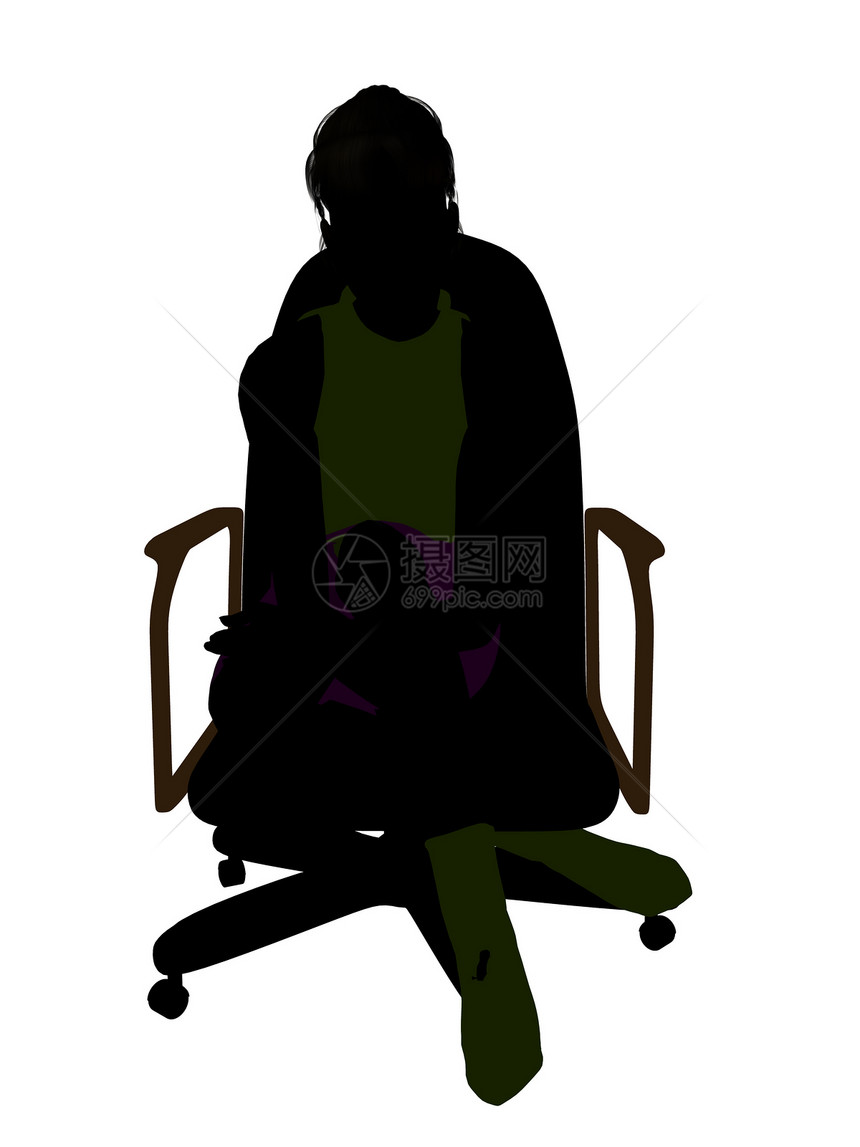 女性办公室说明Silhouette首席决策管理指挥官行政插图导师指挥生意人经理图片