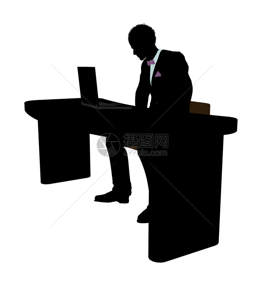 非裔美洲男性商业公司模拟周刊生意控制领导者行政职业行政人员插图艺术决策经理图片