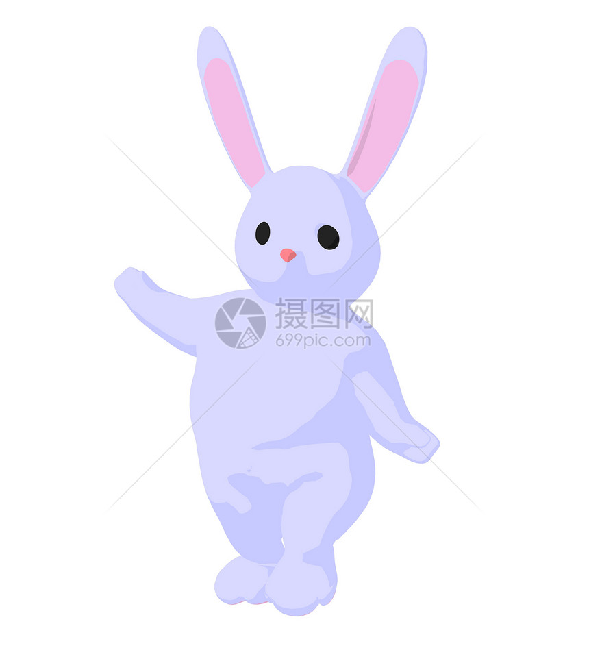 白兔兔子艺术说明宝宝剪贴小兔子剪影香椿艺术品插图卡通片图片