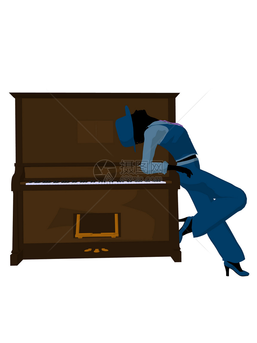 非裔美国爵士爵士音乐家 Iducation乐器音乐女士钢琴插图香椿剪影卡通片女性蓝调图片