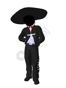 墨西哥流浪乐队男孩剪影图艺术音乐男生插图香椿卡通片舞蹈背景图片