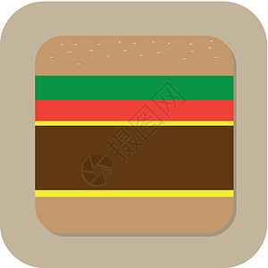 漢堡徽章插图背景图片