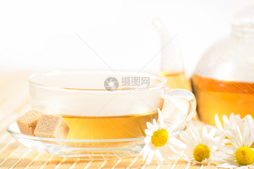 茶杯加香草甘菊茶药品橙子温泉甘菊液体食物芳香礼物杯子生活图片