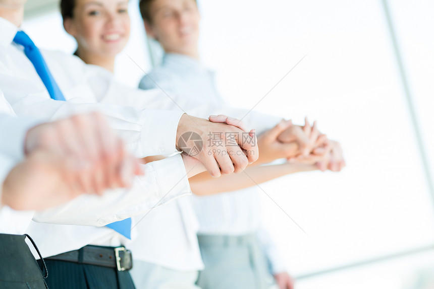 团队合作概念企业家公司力量合伙同事生长团体女性联盟手势图片