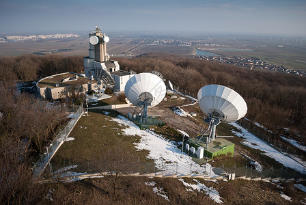 气象站车站栅栏卫星收音机警卫气象截距国家高清图片