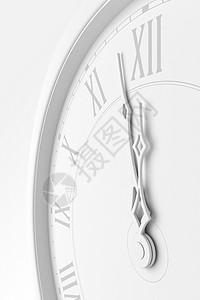 最后一分钟倒数速度小时概念白色商业手表灰色背景图片