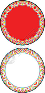 色彩多彩的水李圆圆框架背景图片