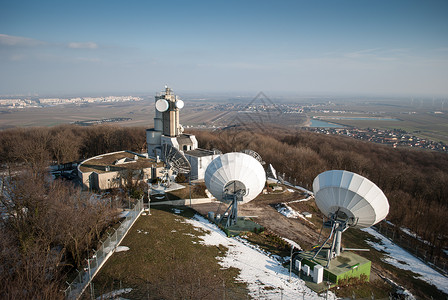 气象站气象警卫天空卫星国家收音机截距车站栅栏高清图片