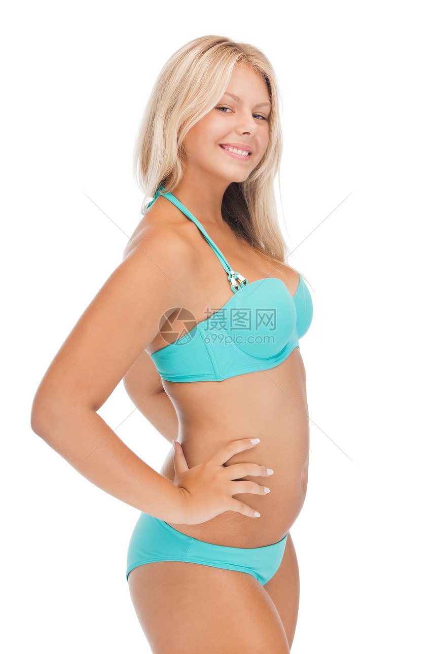 穿比基尼的美女肥胖青少年福利游泳衣棕褐色泳装青年女孩海滩身体图片