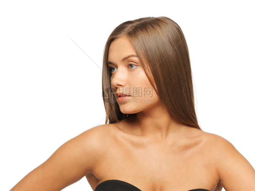 长头发的美丽美女卫生青年保健活力护理女孩女性福利头发皮肤图片