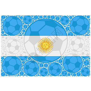阿根廷巴塔哥尼亚阿根廷足球插画